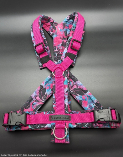 Hundegeschirr Softshell - Black Pink