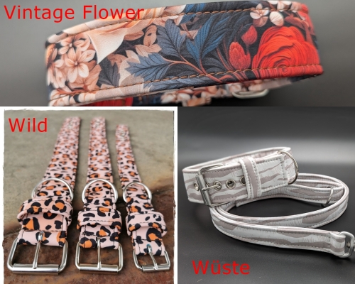 Hundehalsband aus Softshell Zugstopp - Mein Wunsch - Zugstopp Halsband