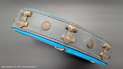 Halsumfang von 43 cm bis 51 cm --> Leder --> Breite 4 cm ---> Halsband 1473