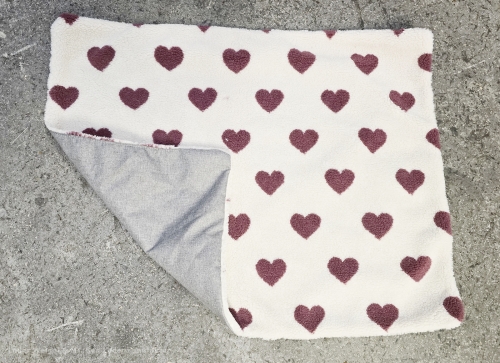 Hundematte aus Teddyfleece - 63 - Herz