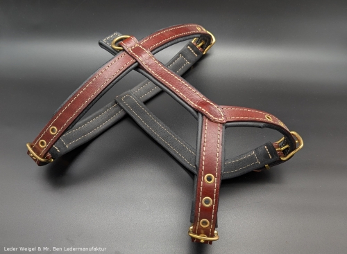 SofortKauf - Hundegeschirr S148 --> Leder --> Größe S