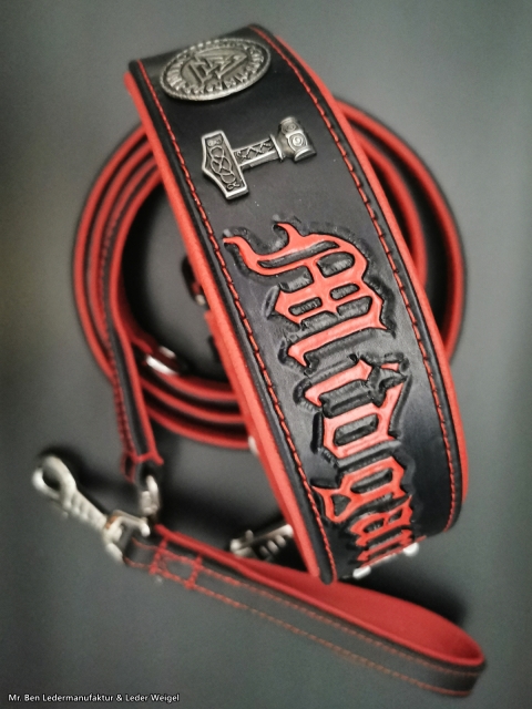 Hundehalsband - Modell Midgard (Name frei wählbar)
