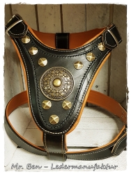 Hundegeschirr aus Leder - Gladiator Version 2