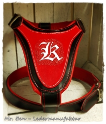 leather dog harness - custom