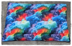 Hundematte aus Softshell - Wolken