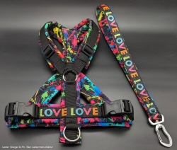Hundegeschirr Softshell - Splash LOVE