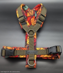 Hundegeschirr Softshell - Blätter